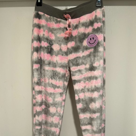 EPIC THREADS GIRLS STEAL GRAY/PINK WITH HAPPY FACE FLEECE 2-PC SET - Picture 4 of 8
